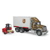 Bruder auto vrachtwagen mack ups met heftruck