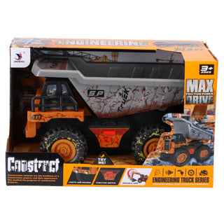 (leeg) kiepwagen constructie met licht en geluid | 2 stuks