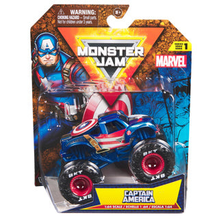 Monster jam 1:64 1 pack marvel (ass) | 2 stuks