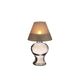 Ideas 4 seasons glazen lamp amber theelichthouder rookgrijs ø9xh16cm