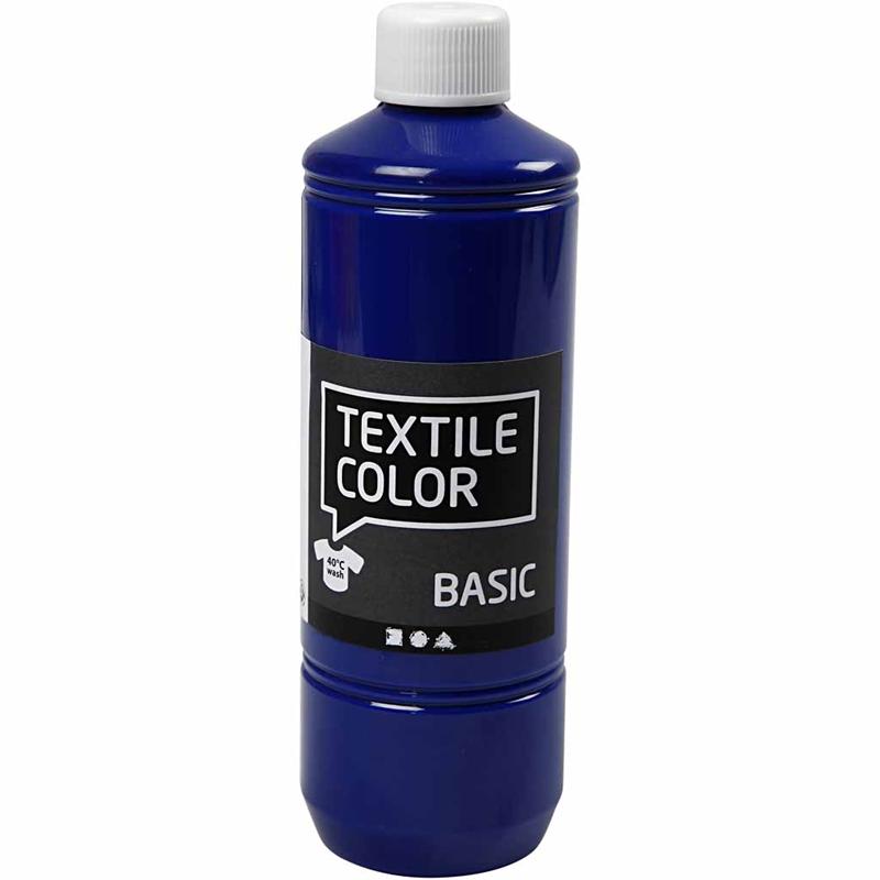 Creativ company textiel color verf - primair blauw, 500ml