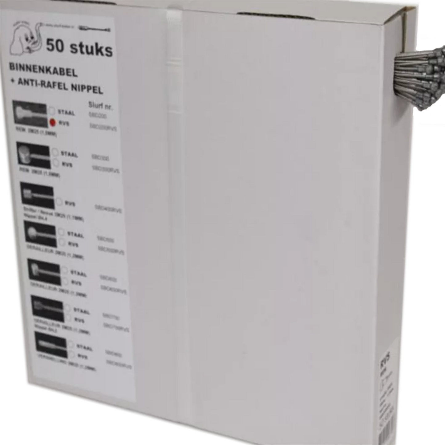 Slurf rembinnenkabel inner br.cab. stt 50psc.