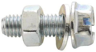 Fix-nippel zeskantschroef met sluitring hex washer head screw 10mm zinc