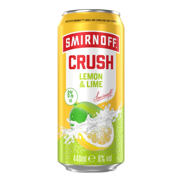 Smirnoff crush lemon lime blik (12x 44 cl)