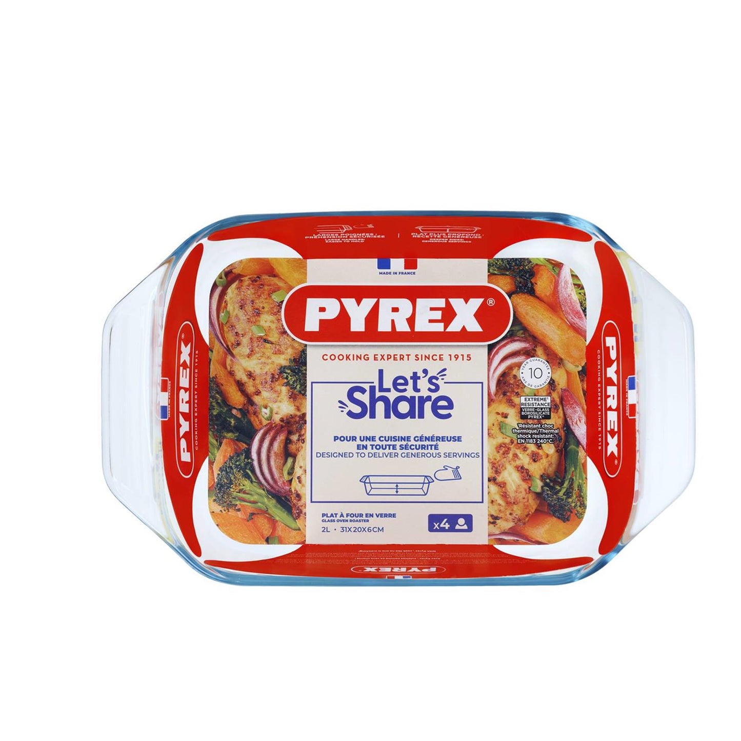 Pyrex irresistible braadslede 31x20cm 2,1l