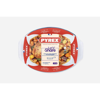 Pyrex ovale ovenschaal 39x27 cm glas
