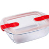 Pyrex schaal met deksel 1,1l 23x15x6cm