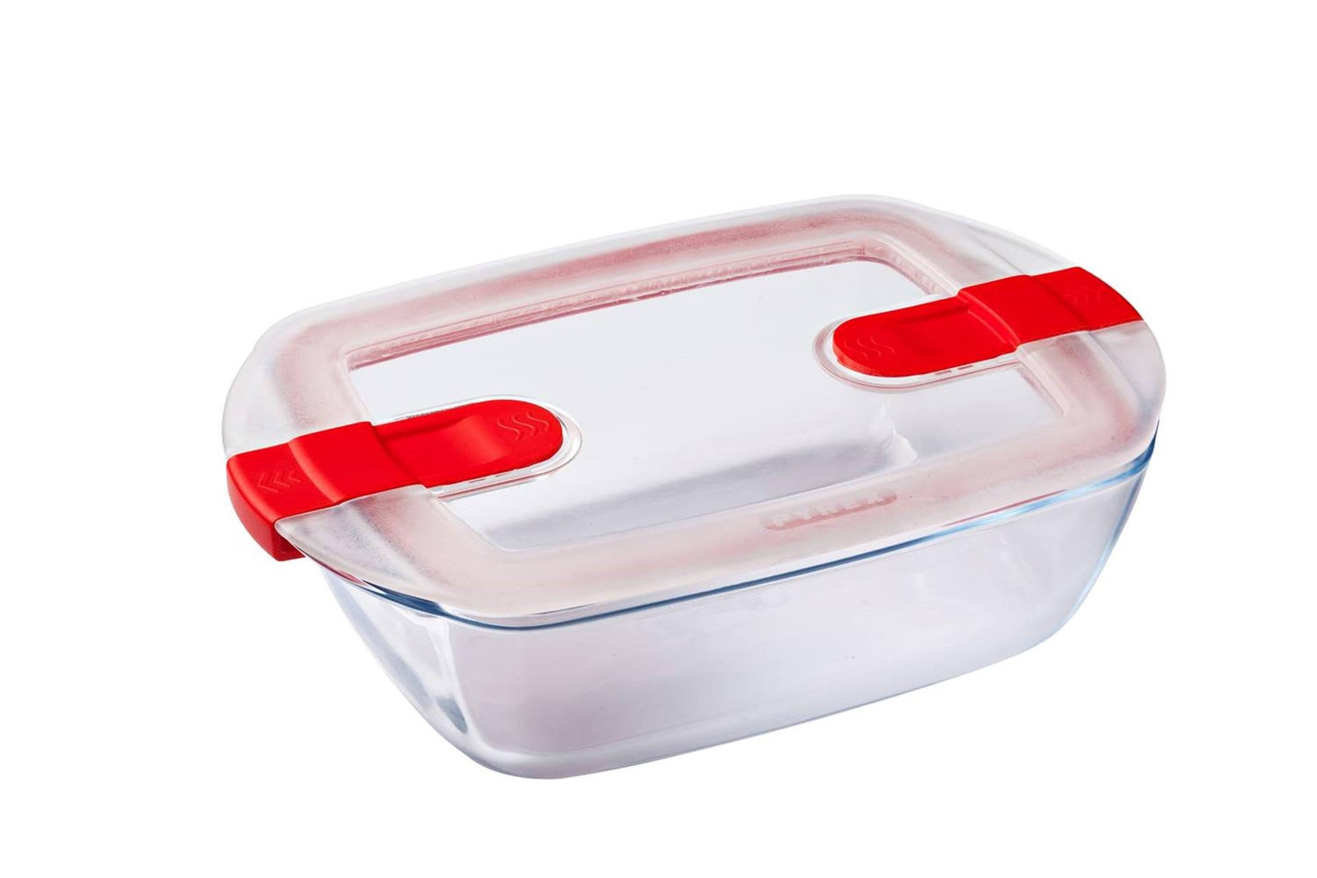 Pyrex schaal met deksel 1,1l 23x15x6cm