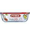 Pyrex schaal met deksel 2,5l 28x20x8cm