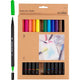 Creative company dubbelzijdige aquarel marker standaard kleuren, 12st.