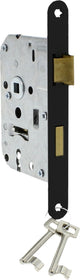 Starx deurslot binnendeur � kamerdeurslot met voorplaat zwart � slot met sleutels � 50 x 56 mm
