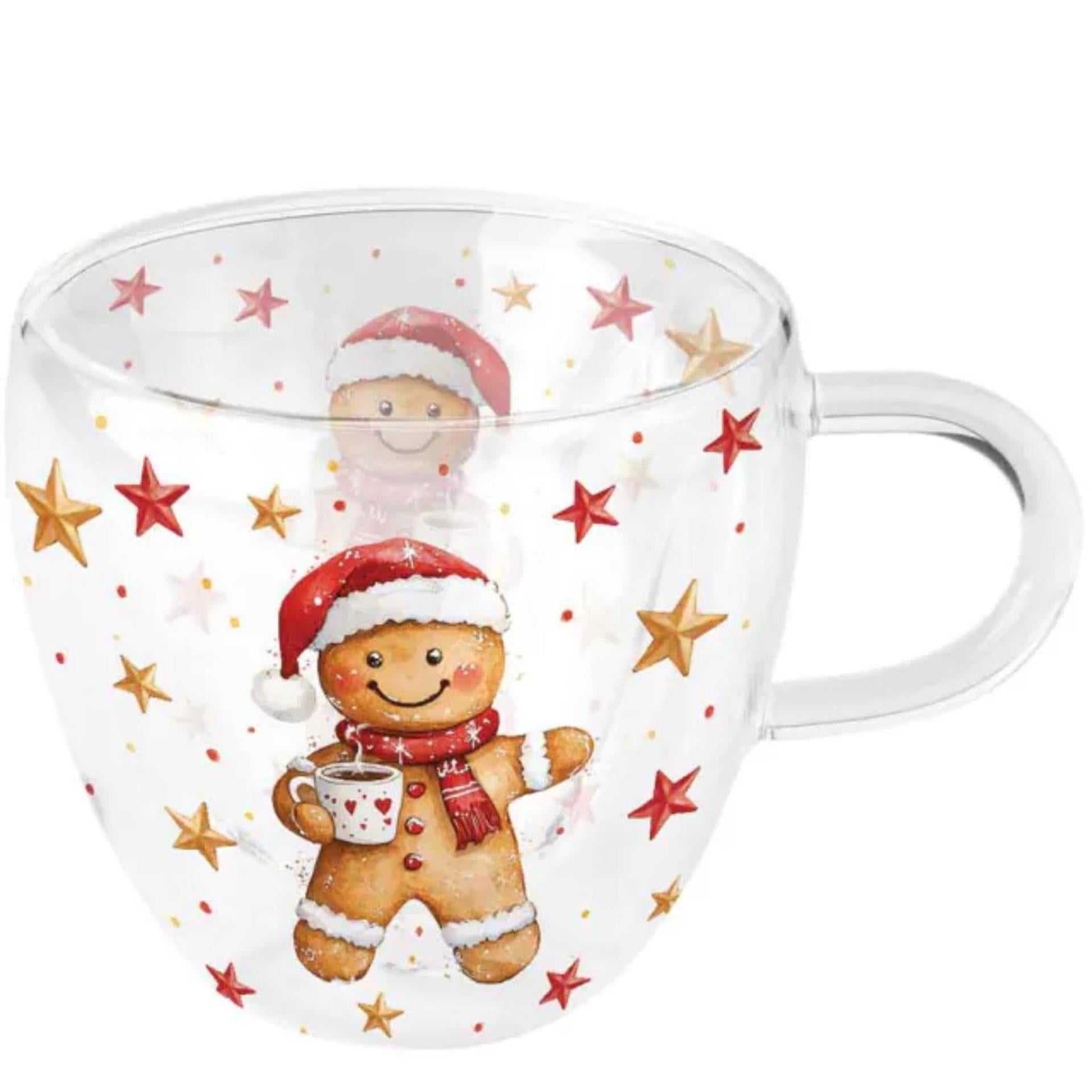 Ambiente dubbelwandig glas cocoa and cookie 200ml dia.10x9,5cm