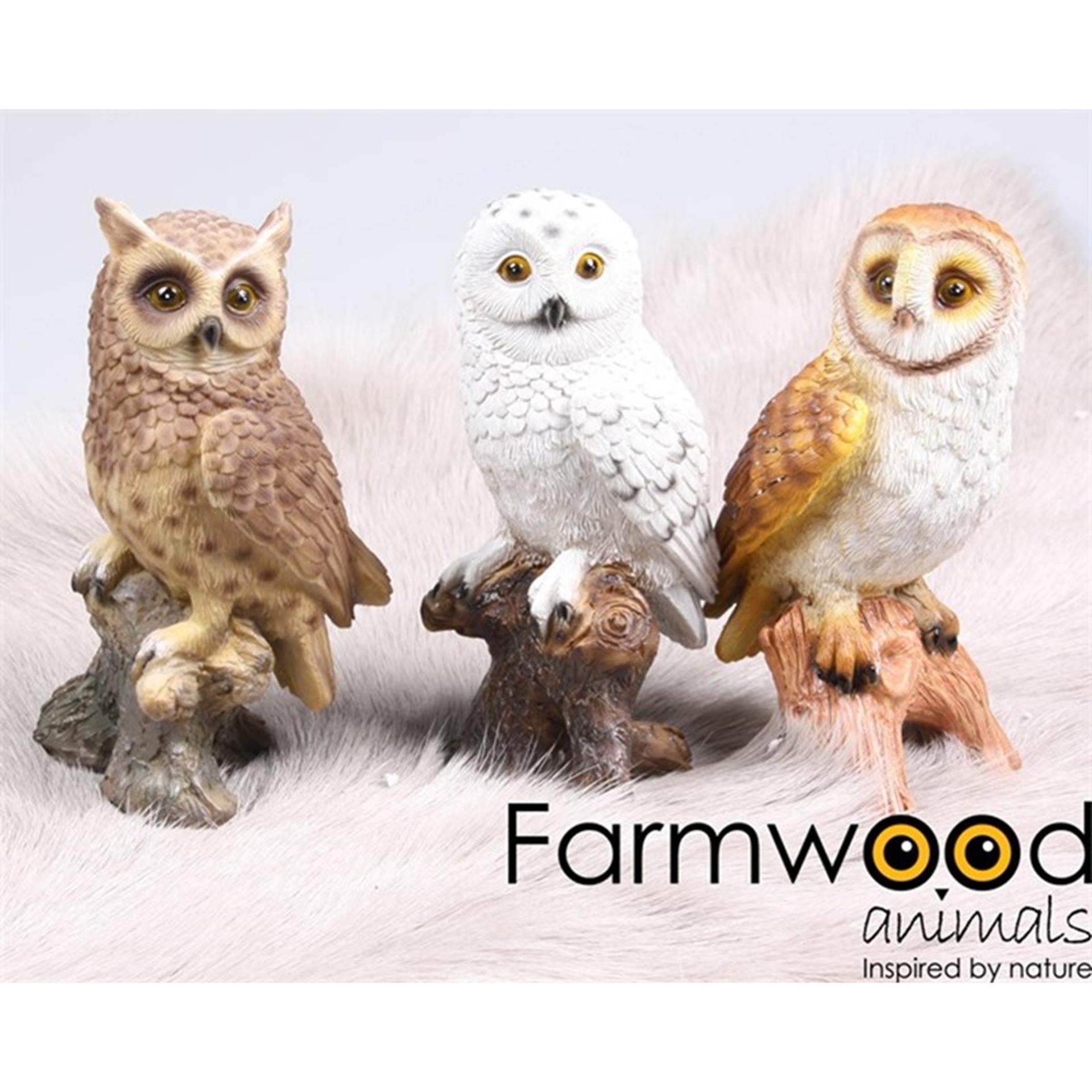 Farmwood animals tuinbeeld uil 19 cm