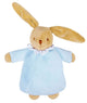 Knuffelkonijn rammelaar lichtblauw 19 cm