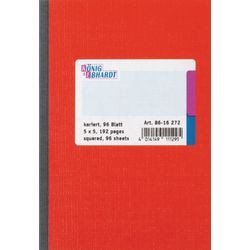 Notitieboek könig ebhardt a6 geruit rood
