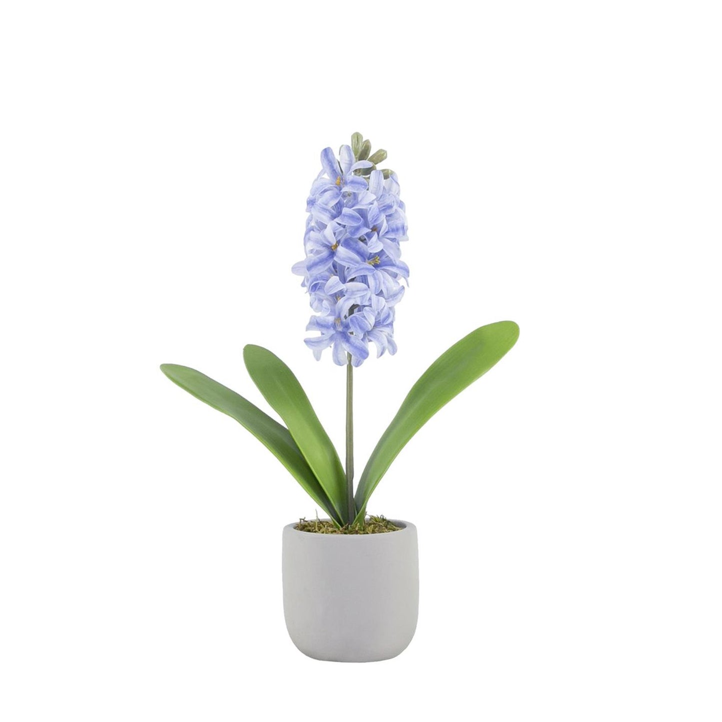 Mansion atmosphere kunstbloem hyacint blauw in pot 15xh41cm