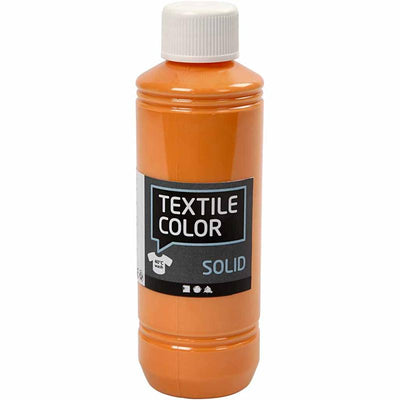 Creativ company textile color dekkende textielverf - oranje, 250ml