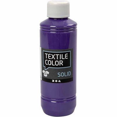 Creativ company textile color dekkende textielverf - paars, 250ml
