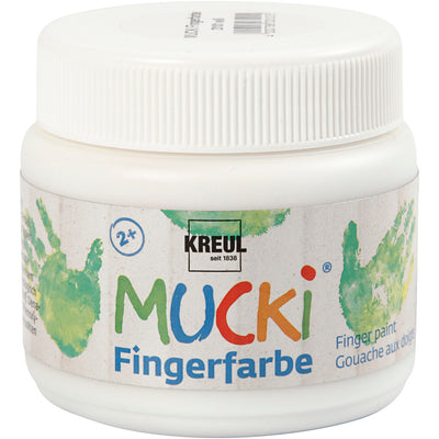 Creativ company mucki vingerverf, wit, 150 ml 1 doosje