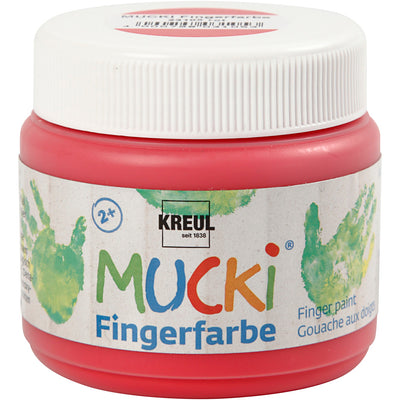 Creativ company mucki vingerverf, rood, 150 ml 1 doosje