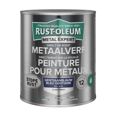 Rust-oleum 1071321 - metaalverf-hg - ral5010 -750mldirect op roest | 1 stuks
