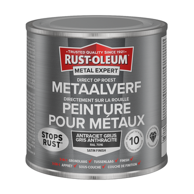 Rust-oleum 1071331 - metaalverf -zg -ral7016 -250mldirect op roest | 1 stuks