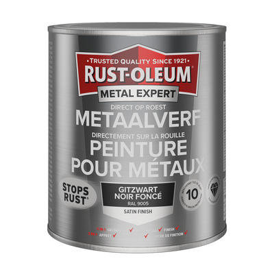 Rust-oleum 1071339 - metaalverf -zg -ral9005 -750mldirect op roest | 1 stuks