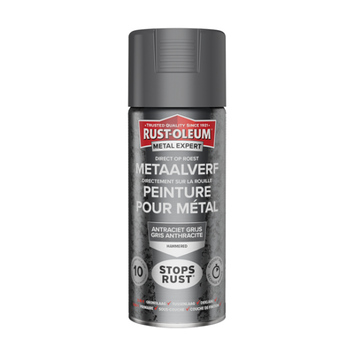 Rust-oleum 1071366 - hamerslag - antraciet - 400ml direct op roest - metaalverf | 1 stuks