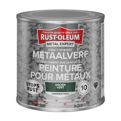 Rust-oleum 1071362 - hamerslag - groen - 250ml direct op roest - metaalverf | 1 stuks
