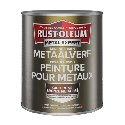 Rust-oleum 1071400 - metaalverf - gietbrons - 750m metal expert designer finish | 1 stuks