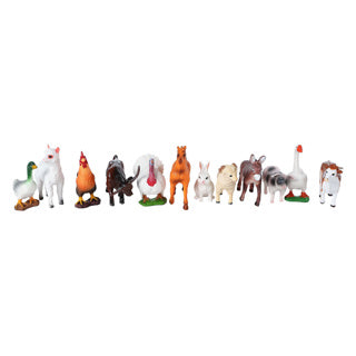 Kids globe miniatuur boerderijdieren figuurtjes 8 cm