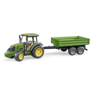 Bruder john deere tractor 5115 m met aanhanger 1:16
