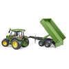 Bruder john deere tractor 5115 m met aanhanger 1:16