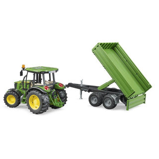 Bruder john deere tractor 5115 m met aanhanger 1:16