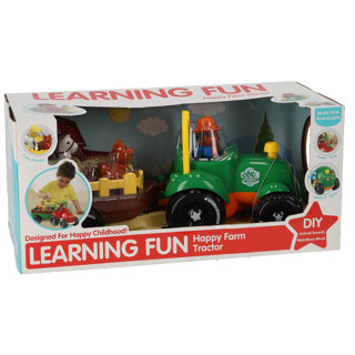 Tractor met dieren op aanhanger met licht en geluid | 2 stuks