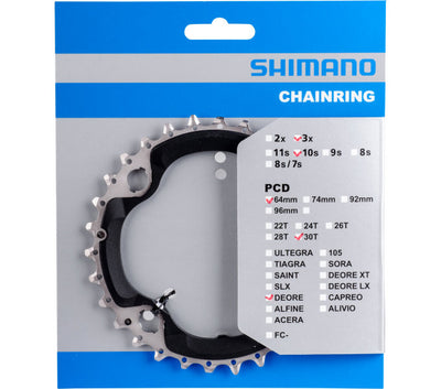 Shimano kettingblad Deore 10V 30T BCD 96mm Y1WC98010 M6000