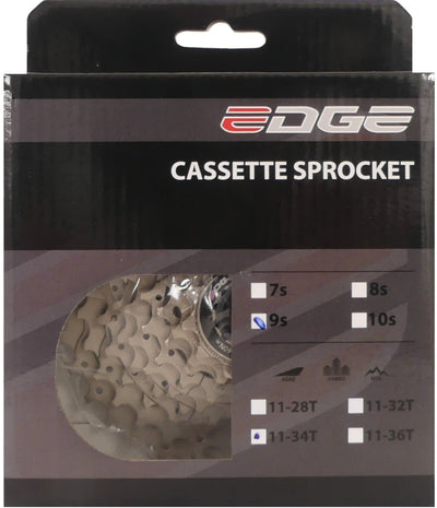 Edge cassette 9 speed cs-m5009 11-34t - zilver