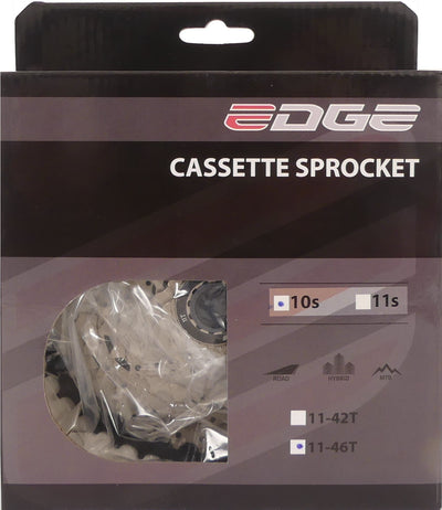 Edge cassette 10 speed cs-m6010 11-46t -zilver zwart