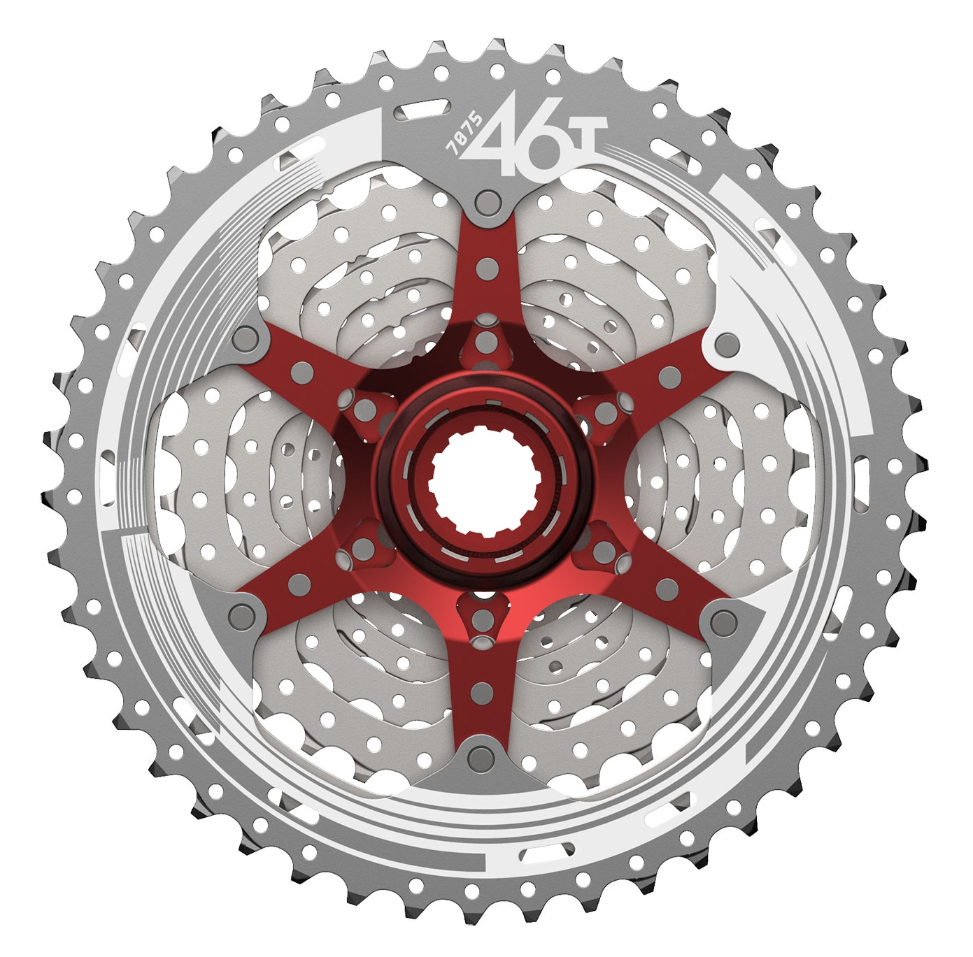 SunRace csmx3 10 speed cassette 11-42t. zilver metallic