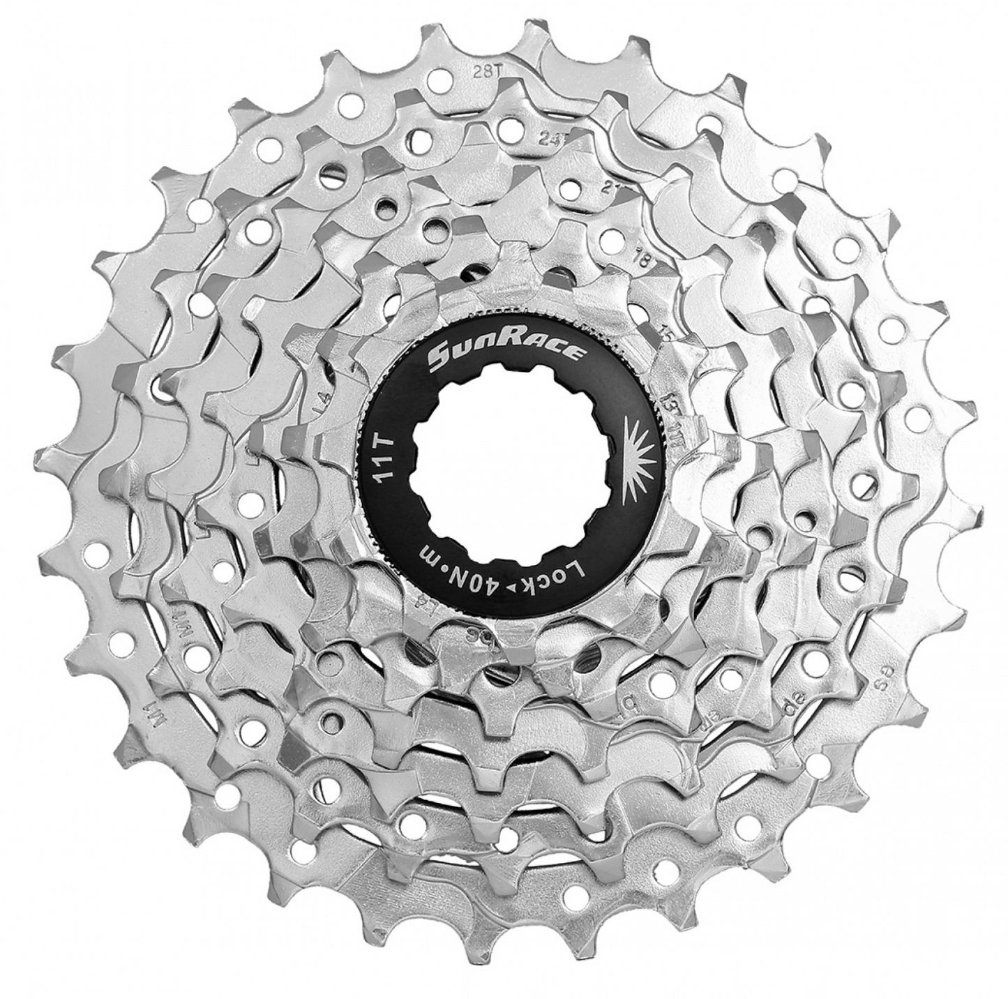 SunRace csm63 7 speed cassette 12-28t zilver in box