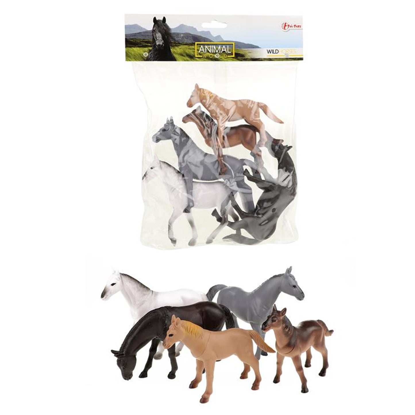 Toi-toys toi toys paarden 5 stuks in zak