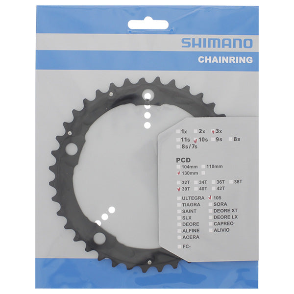 Shimano blad 10v 39t 105 triple zwart fc-5703