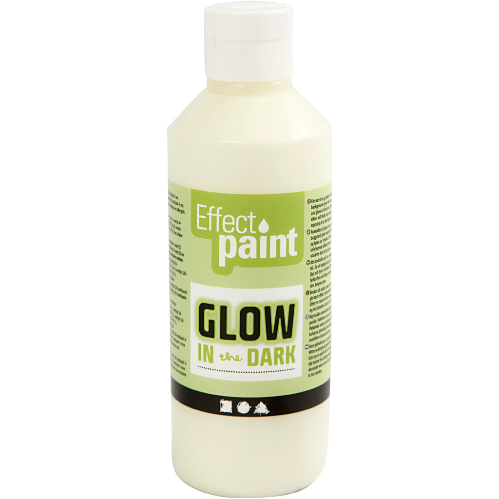 Creativ company glow in the dark, fluorescerende geel, 250 ml 1 fles