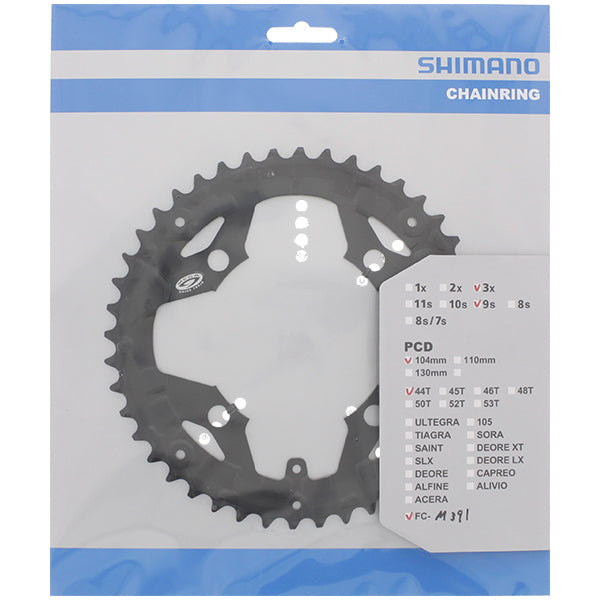 Shimano y1me98050 acera fc-m391 kettingblad 44t zwart