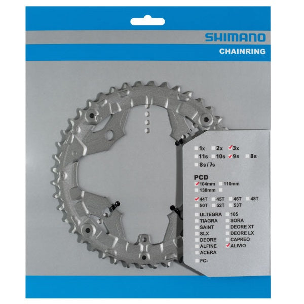 Shimano - Kettingblad 44T Alivio FC-T4060 - zilver (voor 44-32-22T)