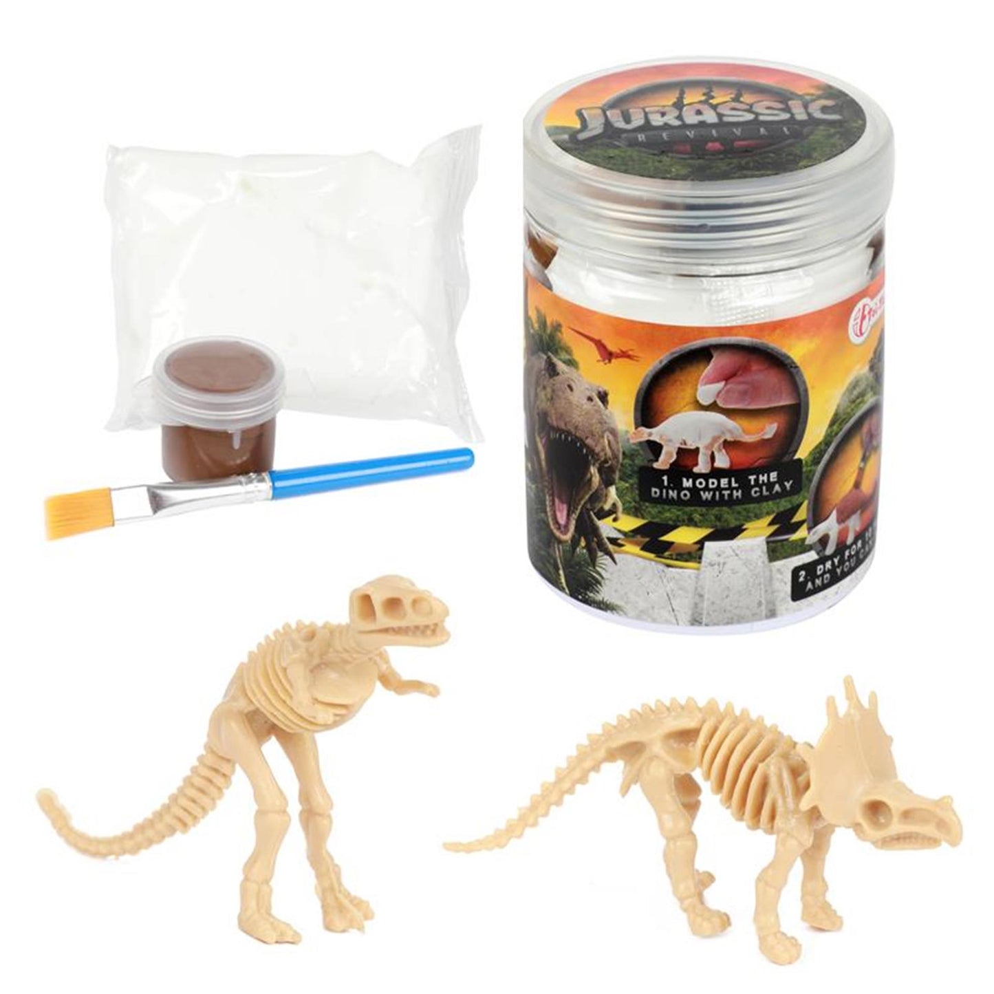 Toi-toys world of dinosaurs air clay modelleer je eigen dino kleiset