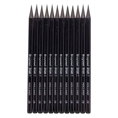 Bruynzeel design grafietstift 2b - 12st.