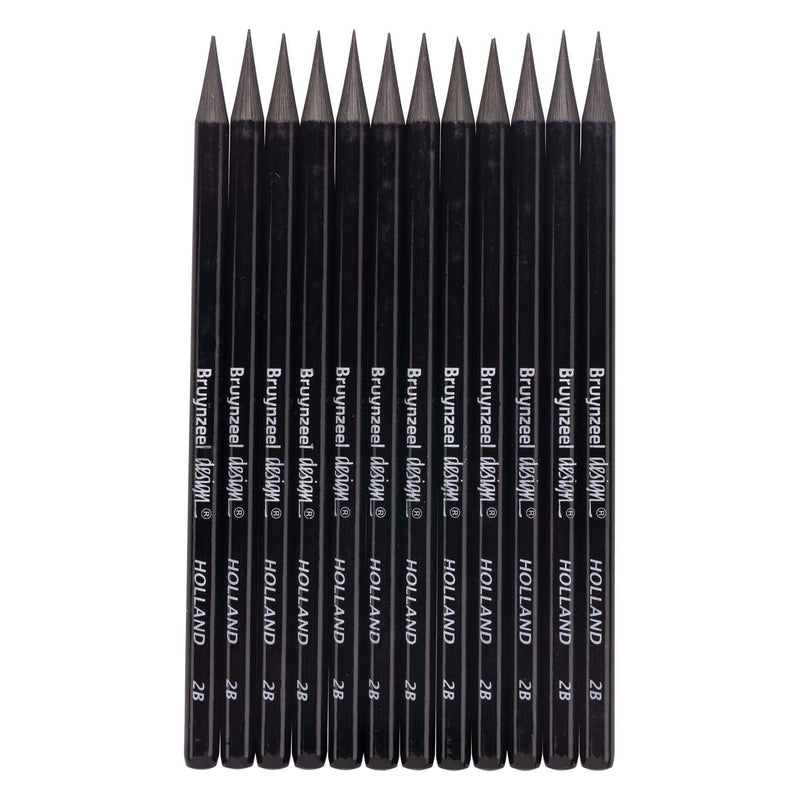 Bruynzeel design grafietstift 2b - 12st.