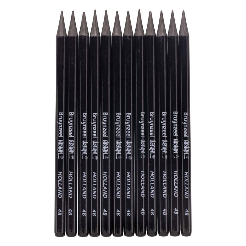Bruynzeel design grafietstift 4b - 12st.