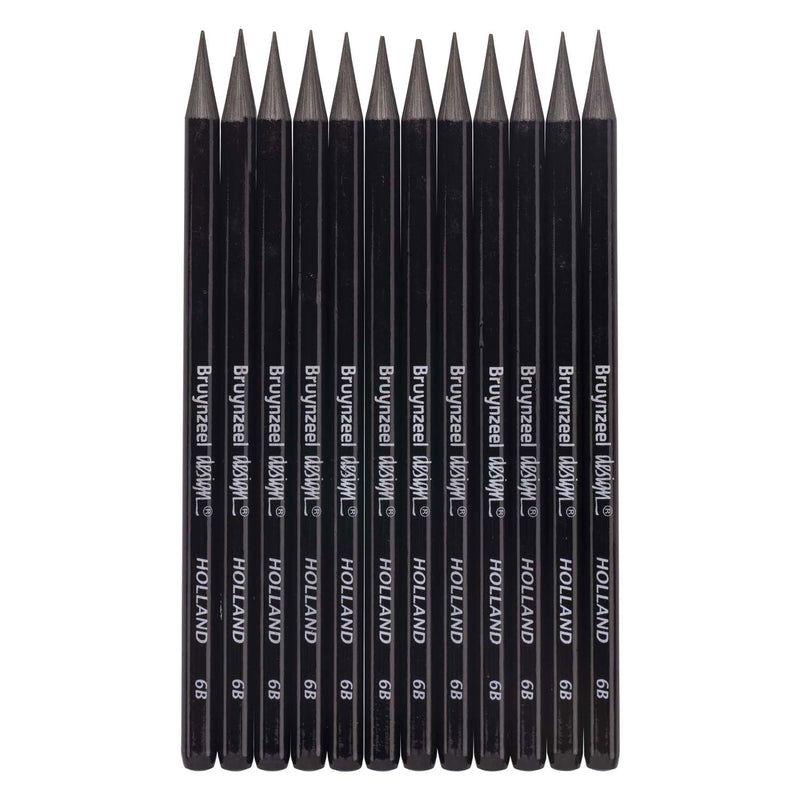 Bruynzeel design grafietstift 6b - 12st.
